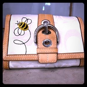 Coach embroidery bumblebee wallet